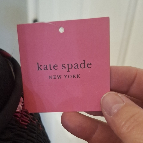 VSALE Kate Spade Black Dress with Pink Floral Design 14 NWT - Picture 5 of 12